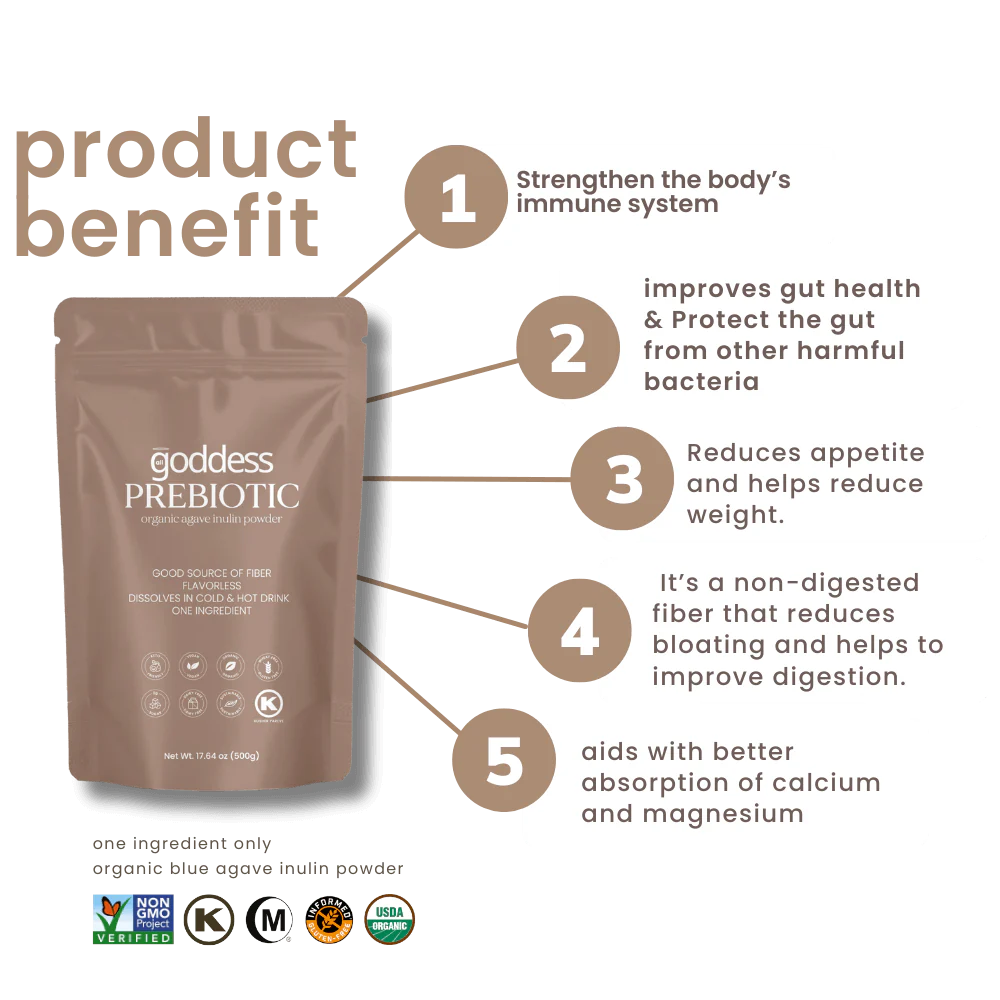 The Goddess Prebiotic - Blue Agave Inulin Powder - Image 3